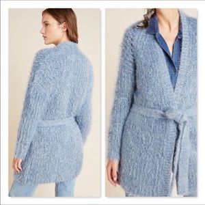 Anthropologie Powder Blue Long Cardi